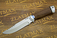 Нож Стрелец с тыльником (95Х18, Орех, Алюминий)