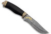 Нож Клычок-3 (Дамаск ZDI-1016, Граб, Золочение клинка гарды и тыльника)