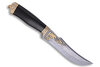Нож подарочный Клык (Дамаск ZDI-1016, Граб, Золочение клинка гарды и тыльника)