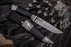 Нож подарочный Лиса (Дамаск ZDI-1016, Граб)