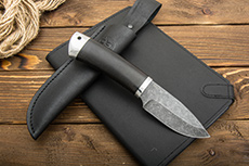 Нож Добрый (100Х13М, Граб, Алюминий, Обработка клинка Stonewash)