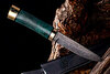 Нож Пескарь (RWL-34, Стабилизированная карельская береза лазурная, Латунь, Обработка клинка Stonewash)