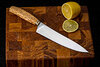 Нож Поварской (М390, Карельская берёза, Мокумэ-ганэ)
