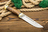 Нож Бекас (95Х18, Ореховый кап, Латунь)