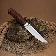 Нож Следопыт (ELMAX, Cтабилизированный тополь фиолетовый, Алюминий)