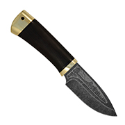 Нож Добрый (S390, Граб, Латунь, Обработка клинка Stonewash)