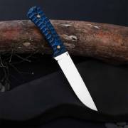 Нож Лиса ЦМ (95Х18, G10, черно-синий, клиновая срезка)