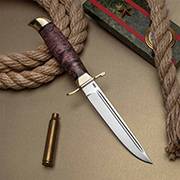 Нож Финка-2 Вача (95Х18, Cтабилизированная карельская береза фиолетовая, Латунь)