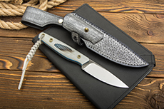 Нож Стинг М с формованными ножнами (N690, Накладки композит, Полировка клинка)