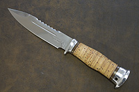 Нож Спас-4 (40Х10С2М (ЭИ-107), Наборная береста, Алюминий)