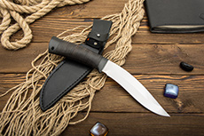 Нож Ермак (40Х10С2М (ЭИ-107), Наборная кожа, Текстолит)