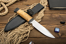 Нож Баджер (40Х10С2М (ЭИ-107), Наборная береста, Текстолит)