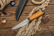 Нож из дамасской стали Пустельга 2 (Дамаск ZDI-1016, Бук, Текстолит)