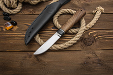 Нож ЯкутЪ малый (95Х18, Орех, Текстолит)