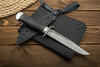 Нож Воин (Дамаск ZDI-1016, Граб, Нержавеющая сталь, Алюминий)