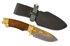 Нож «Якут» украшенный золотом