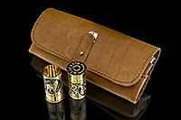 Стопки подарочные «Сезон охоты» в коричневой коже