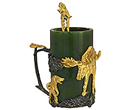 Подстаканник «Лось» нефрит