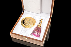 Колокольчик чешское стекло