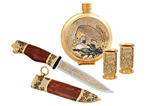 Набор «Катран» (нож, фляжка и стопки)