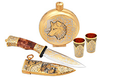 Набор «Фокс-1» (нож, фляжка и стопки)