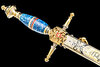 Кортик Адмиральский с цельнометаллическими ножнами (40Х10С2М (ЭИ-107), Цельнометаллическая, Литьё, Золочение клинка гарды и тыль