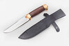 Нож Лиса (40Х10С2М (ЭИ-107), Берёзовый кап, Латунь, Золочение)