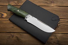 Нож Итиль (AUS10Co, Стабилизированная карельская береза, Алюминий)