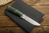 Нож Юнга (Х12МФ, Стабилизированная карельская береза зеленая, Алюминий)