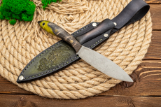 Нож Канадец с формованными ножнами (AUS10Co, Накладки композит, Обработка клинка Stonewash)