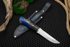 Нож Защитник с формованными ножнами (VG-10, Гибрид стаб. кап клена, Алюминий)