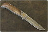 Складной нож Ахиллес (40Х10С2М (ЭИ-107), Накладки орех, Золочение клинка)