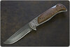 Складной нож Ахиллес (Дамаск, Накладки орех, Нержавеющая сталь)