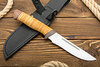 Нож Лиса с долами (40Х10С2М (ЭИ-107), Наборная береста, Текстолит)