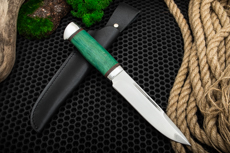 Нож Комбат с долами (40Х10С2М (ЭИ-107), Граб, Алюминий)