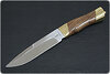 Нож Акула (40Х10С2М (ЭИ-107), Орех, Латунь)