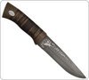 Нож SN-1 (Дамаск, Наборная кожа, Текстолит)