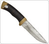 Нож SN-1 (Нержавеющий дамаск, Наборная кожа, Текстолит)