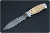 Нож Н21 (Дамаск У10А-7ХНМ, Наборная береста, Алюминий)