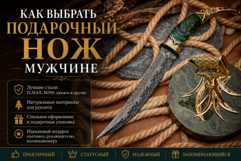 Как выбрать подарочный нож мужчине: советы по выбору, стали и оформлению