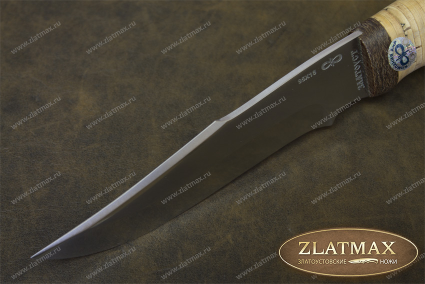 Нож Хазар (95Х18, Наборная береста, Текстолит)