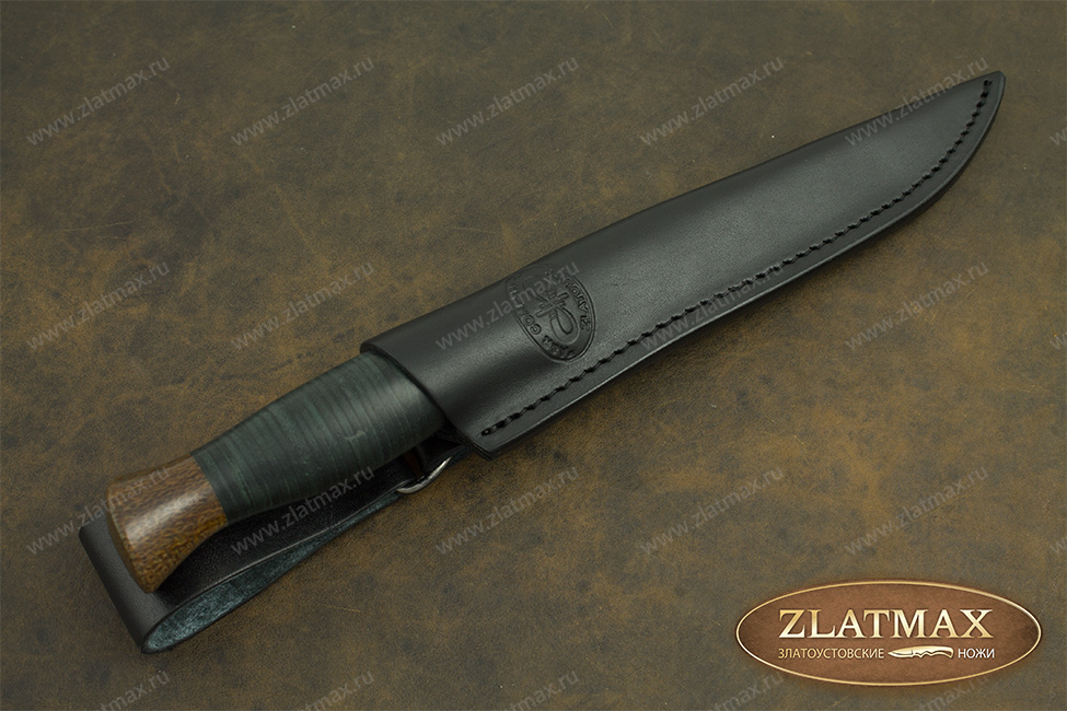 Нож Финка-3 (95Х18, Наборная кожа, Текстолит)