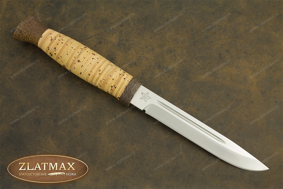 Нож Финка-3 (100Х13М, Наборная береста, Текстолит)