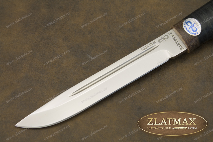 Нож Финка-3 (100Х13М, Наборная кожа, Текстолит)