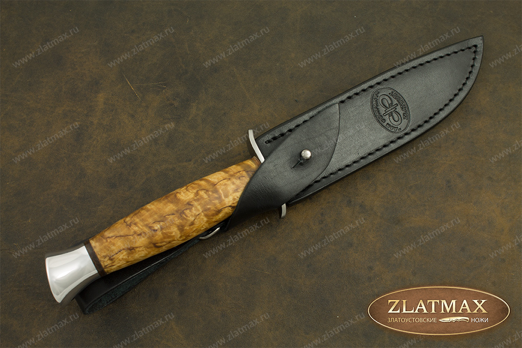 Нож Финка-2 (95Х18, Карельская берёза, Нержавеющая сталь, Алюминий)