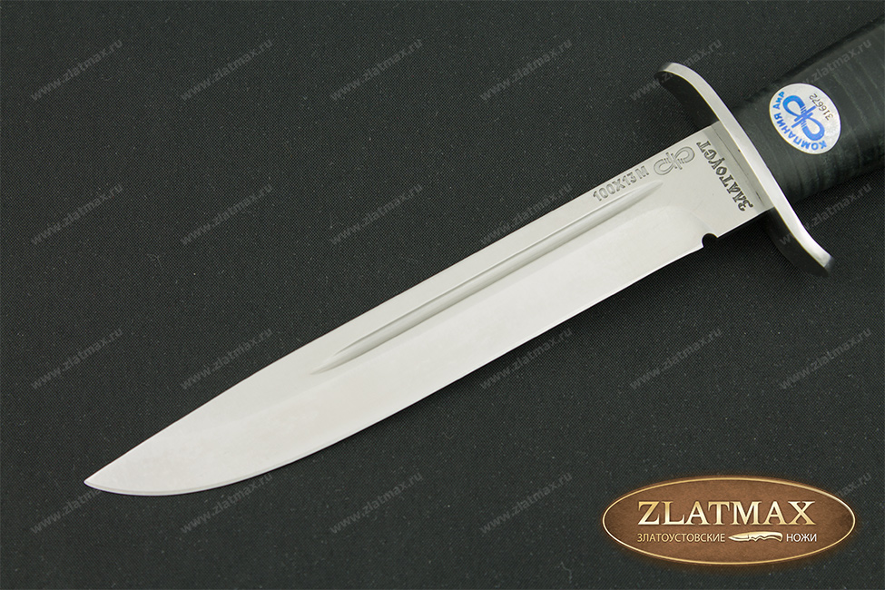 Нож Финка-2 (100Х13М, Наборная кожа, Нержавеющая сталь, Алюминий)