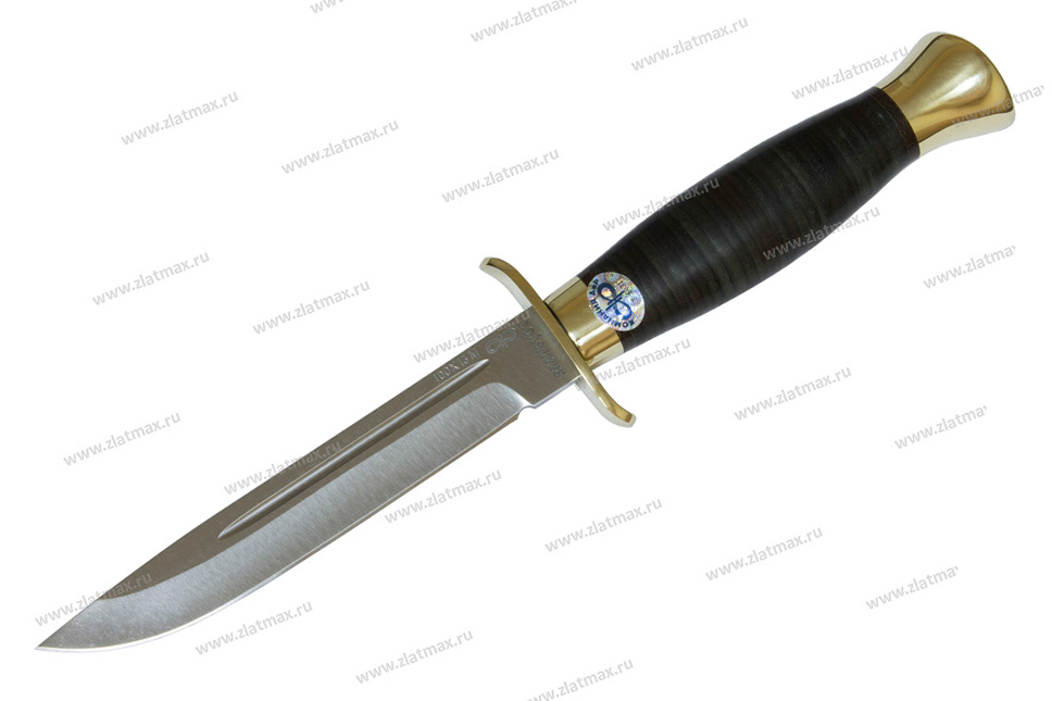 Нож Финка-2 (100Х13М, Наборная кожа, Латунь) в Красноярске фото-01