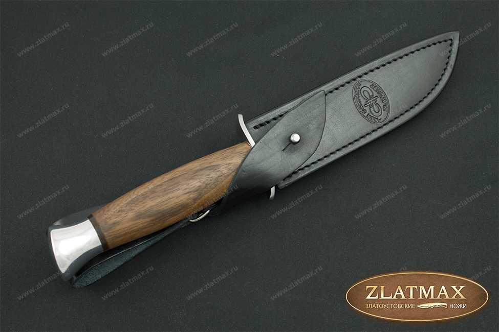 Нож Финка-2 (95Х18, Орех, Нержавеющая сталь, Алюминий)