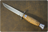 Нож Финка-2 (100Х13М, Карельская берёза, Нержавеющая сталь, Алюминий)