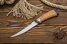 Нож Fish-ка (95Х18, Наборная береста, Текстолит)